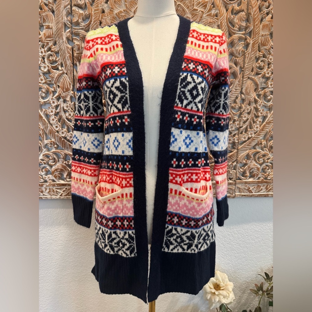 Old Navy Fair Isle Open Front Cardigan Swester